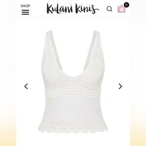 Kulani Kinis Summer Cropped Tank Top Sz Medium